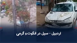 اردبیل -  سیل در انگوت و گرمی