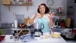 Receta de canasta de arroz rellena de bacalao con coco