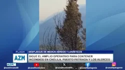 Sigue el amplio operativo para contener incendios en Cholila, Puerto Patriada y Los Alerces