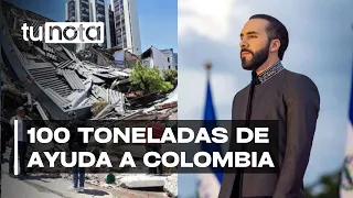 El Salvador sends 100 tons of humanitarian aid to Colombia after the devastating earthquake