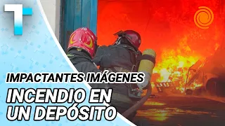 A FEROCIOUS FIRE broke out at a warehouse in the El Rosedal neighborhood of Córdoba