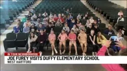 В вашем районе: Джо Фьюри посещает начальную школу Даффи в Вест-Хартфорде.