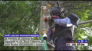 Desmantelan cámaras instaladas por vecinos para vigilar robos y asaltos en colonia Óscar Calidonio