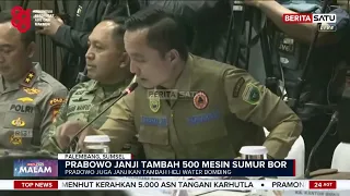 Prabowo Janji Tambah Mesin Pompa untuk Tangani Karhutla di Sumsel