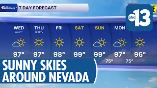 Sunny, warm, and windy Wednesday in Las Vegas
