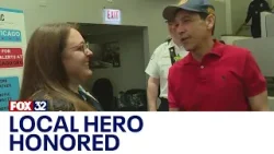 Local hero honored for saving retired Chicago firefighter: 'God was working through their hands'