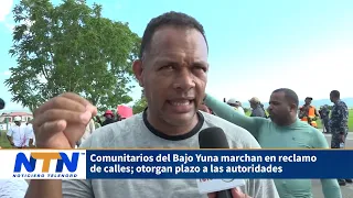 02 Bajo Yuna community members march demanding road repairs; give authorities an ultimatum