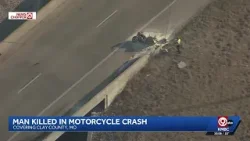 Motorcyclist ejected and killed in crash on southbound I-35 in Clay County