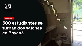 Earthquake damage forces 500 students to share two classrooms in Boyacá