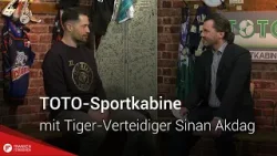 TOTO-Sportkabine mit Tiger-Verteidiger Sinan Akdag TOTO-Sportkabine mit Tiger-Verteidiger Sinan Akdag