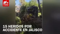 Volcadura de autobús en la Jocotepec-Chapala deja 15 heridos Volcadura de autobús en la Jocotepec-Chapala deja 15 heridos
