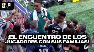 EL EMOTIVO SALUDO DE LOS JUGADORES DE ARGENTINA CON SUS FAMILIARES TRAS EL 3-2 VS EGIPTO
