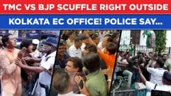 West Bengal: BJP, TMC Scuffle Outside Kolkata EC Office| Police Warns| Shocking Scenes Before Polls