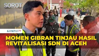Vice President Gibran Checks Classrooms While Inspecting Revitalization Results at SDN 7 Bireuen,...