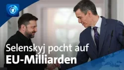 Krieg gegen die Ukraine: Selenskyj ruft EU zur Freigabe von 90-Milliarden-Kredit auf