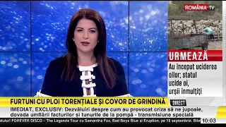 Furtuni cu ploi torentiale si covor de grindina