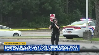 Suspect in custody after 3 shootings, 2 attempted carjackings in Fayetteville