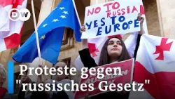 Georgier protestieren gegen Gesetz zu "ausländischen Agenten" | DW Nachrichten