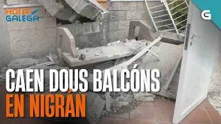 CAEN dous BALCÓNS sobre unha terraza en NIGRÁN | HORA GALEGA