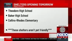 Mobile County to open 3 storm shelters