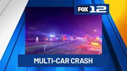 I-5 northbound closed near Wilsonville after multi-car crash