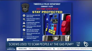 Screws used to scam people at the gas pump?
