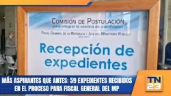 Más aspirantes que antes: 59 expedientes recibidos en el proceso para Fiscal General del MP