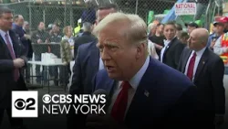 See It: Trump visits NYC construction site ahead of "hush money" trial