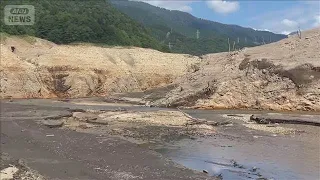 "Kingdom of Water" Toyama Faces Water Shortage: Intake Restrictions Imposed, Dam Bed Exposed, Fir...