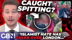 EXPOSED: 'Disgusting' Pro-Palestine MOB caught SPITTING as London faced hate march weekend again