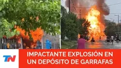 Incendio y explosión en Tucumán: se prende fuego un depósito de garrafas y hay al menos 10 heridos