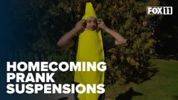 Students suspended for running onto high school football field in banana costumes during game