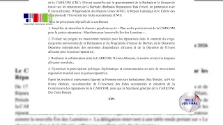 CNHRR/ Participation in the 3rd CARICOM Regional Conference on Reparations