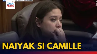 Sen. Camille Villar, naiyak habang nagsasalita para sa mga absent at detained Senators | GMA News