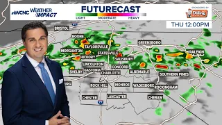 Weather Impact Alert: Heavy rain moving from North to South