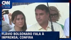 Flávio Bolsonaro fala à imprensa após votar no RJ; confira | CNN ELEIÇÕES