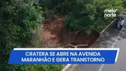 Cratera se abre na Avenida Maranhão e gera preocupação entre motoristas em Teresina | Meio Norte