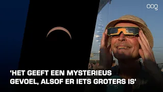 Zo beleefden Groningers de zonsverduistering op het dak van Forum