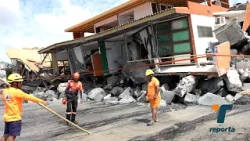 Sinaproc atiende colapso de una estructura por fuertes oleajes en Playa Malibú