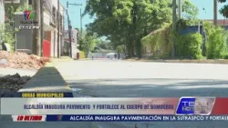 Alcaldía Ceibeña inaugura pavimento y fortalece al Cuerpo de Bomberos