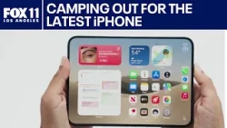 People camp out for launch of Apple's foldable iPhone duo