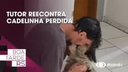Tutor reencontra cadelinha perdida Tutor reencontra cadelinha perdida