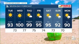 WMAR-2 News Dylan Robichaud Monday night weather