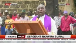 Burial service of sergeant Rose Nyawira who died in a KDF plane crash underway in Kirinyaga