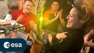 Sophie celebrates her 44th birthday on the International Space Station