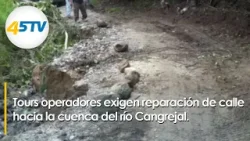 Tours operadores exigen reparación de calle hacia la cuenca del río Cangrejal