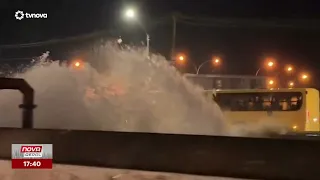 Compesa pipeline bursts, debris hits buses, and neighborhoods in four cities are left without water