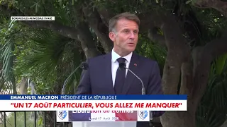 Emmanuel Macron in Bormes-les-Mimosas for the 82nd anniversary of the Provence landings