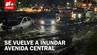 Flooding Leaves At Least Four Vehicles Stranded on Avenida Central, Ecatepec