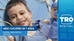 Vestido de bombero, el pequeño Lucas celebra su alta médica tras 45 días hospitalizado